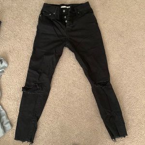 Black Levi distressed jeans